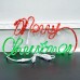 FixtureDisplays® Merry Christmas LED Rope Light, 110V 7 Watts, with Detachable Wire Frame 23